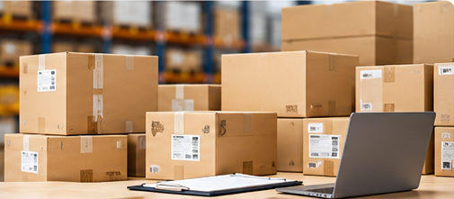 Corporate procurement, warehouse and business supply boxes