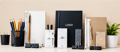 Office stationery, notebooks, pens and business essentials
